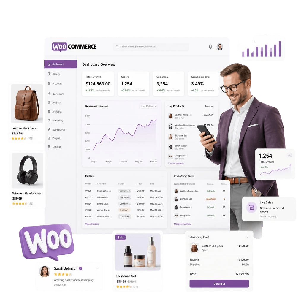 Custom WooCommerce Development Services by OrbitWebX
