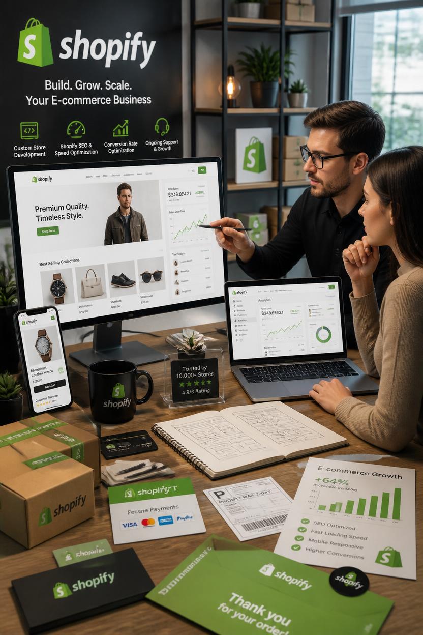 Custom Shopify Development Services for Ecommerce Brands by OrbitWebX