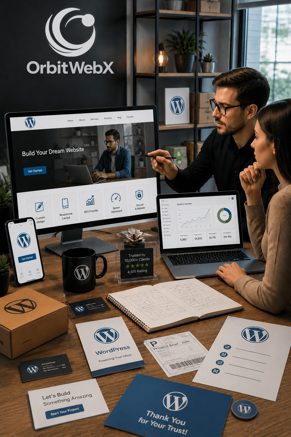 Custom WordPress Development Services by OrbitWebX for Modern Business Websites